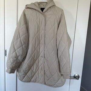 Truth by Republic | Quilted Hooded Jacket - Beige XL